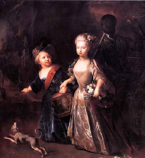 antoine pesne Frederick the Great as a child with his sister Wilhelmine china oil painting image